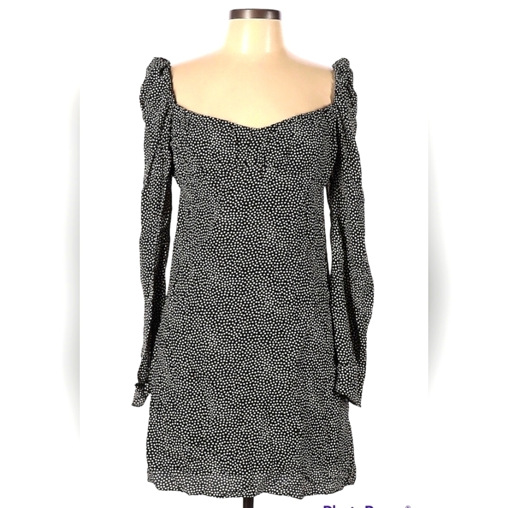 Zara Black and White Polka Dot Dress